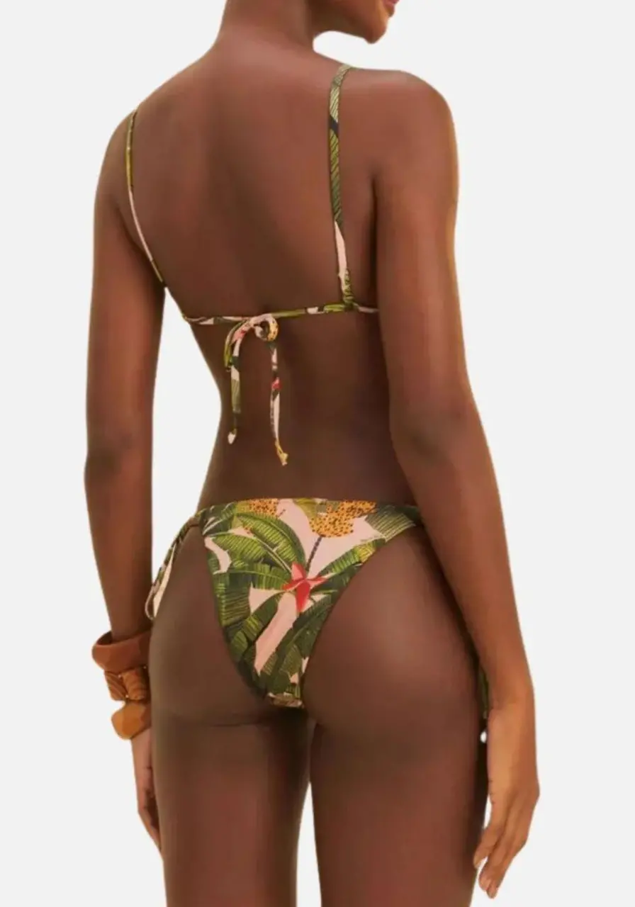 Biquíni Lacinho Banana Verde E Rosa Farm Ref 11660