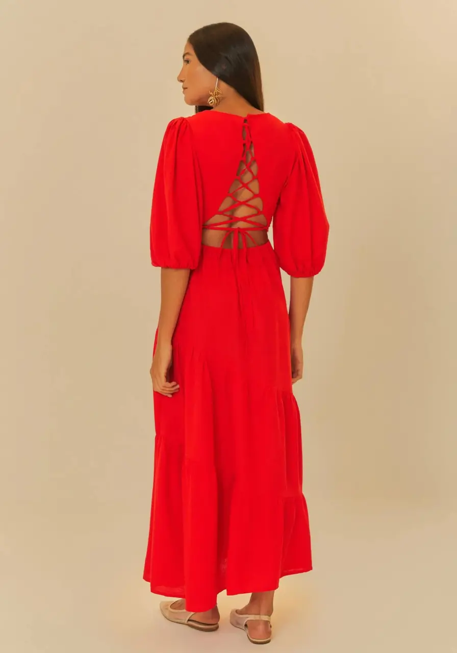 Vestido Mangas Marias Farm