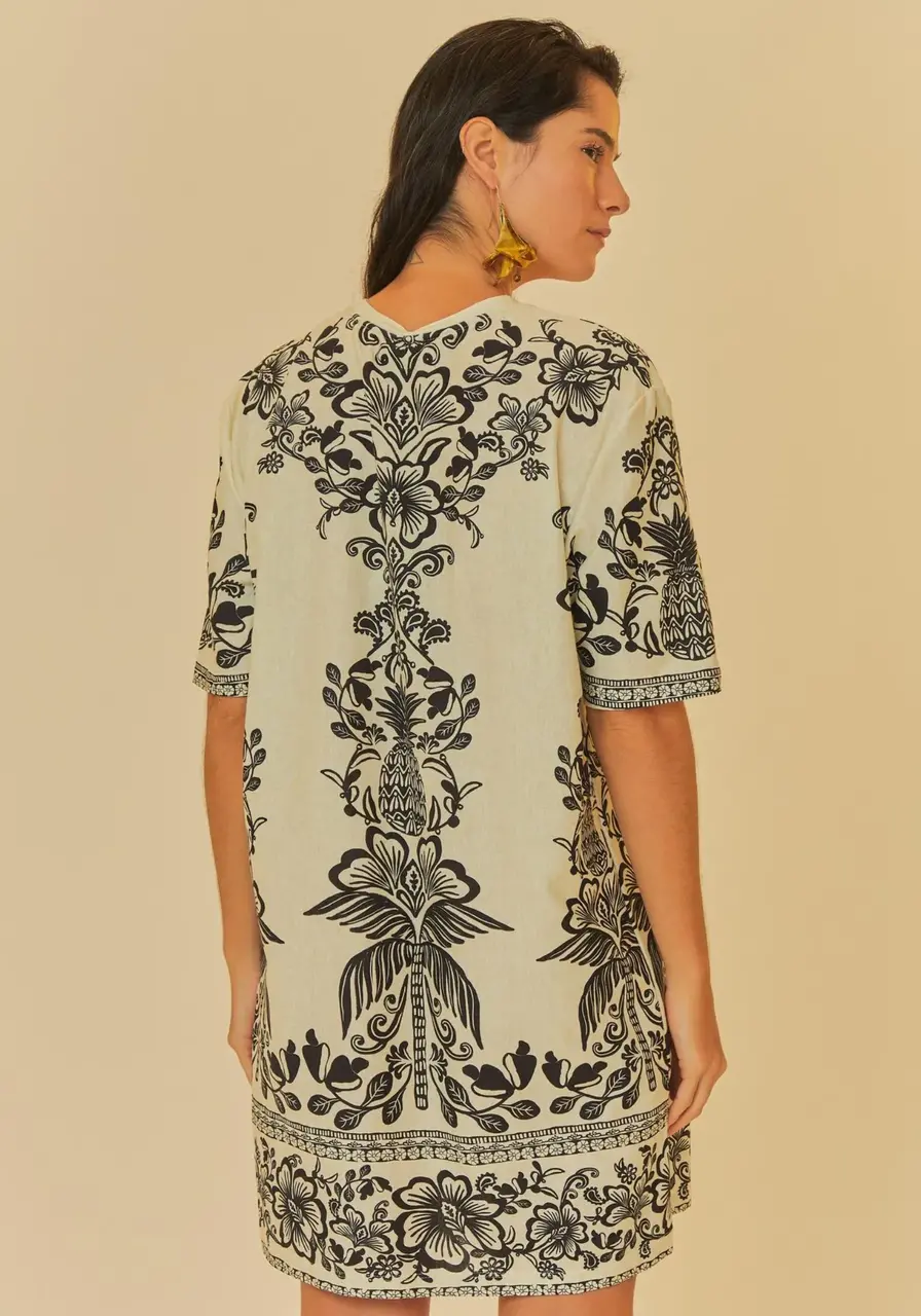 Vestido T-Shirt Básico Estampado Doce Caminho Farm 