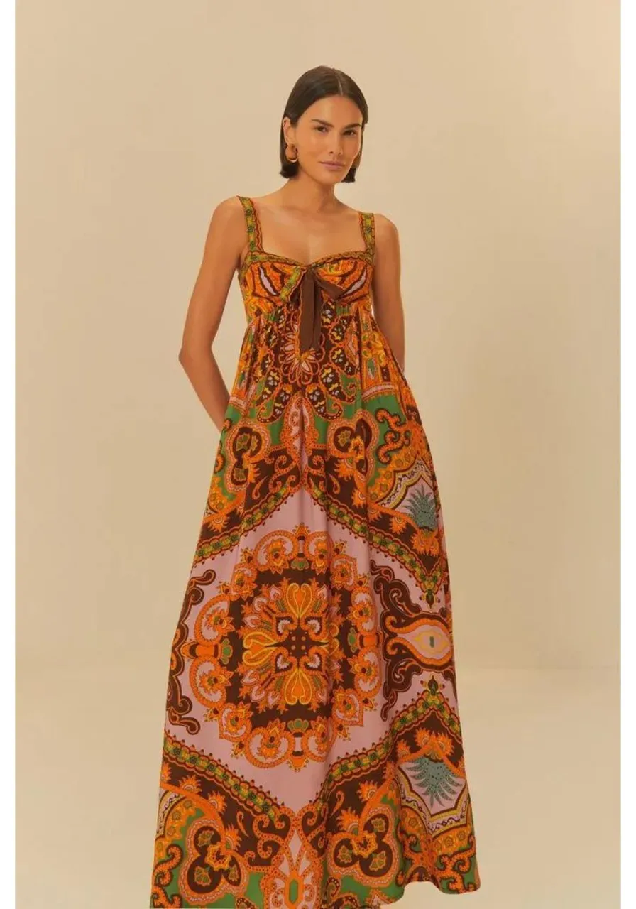 Vestido Alça Estampado Capadócia 