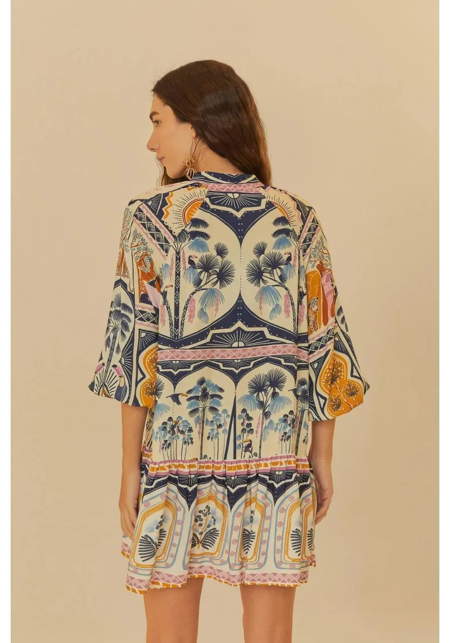 Vestido Curto Estampado Chapada Dos Veadeiros Farm 