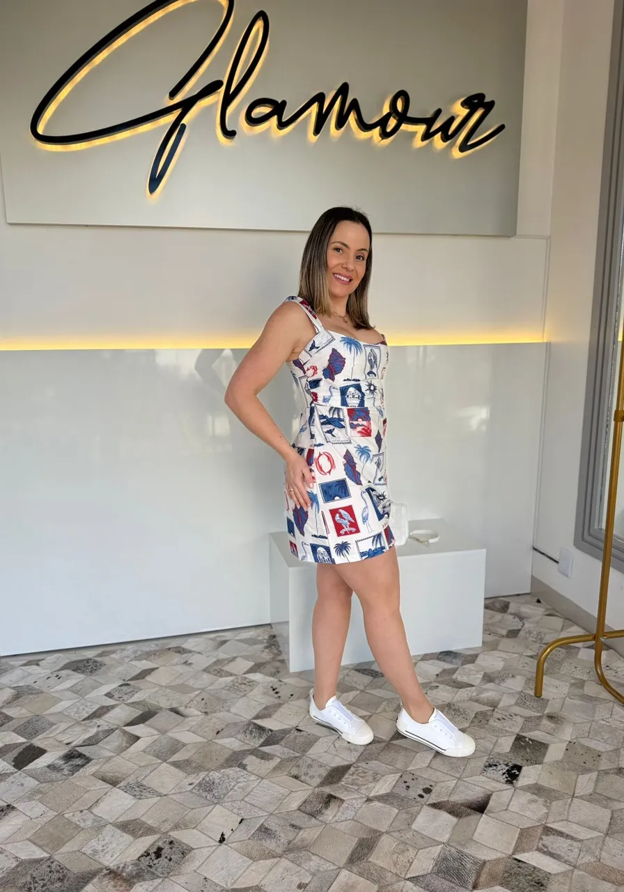 Vestido Curto Tropical Vintage Farm Ref 15148