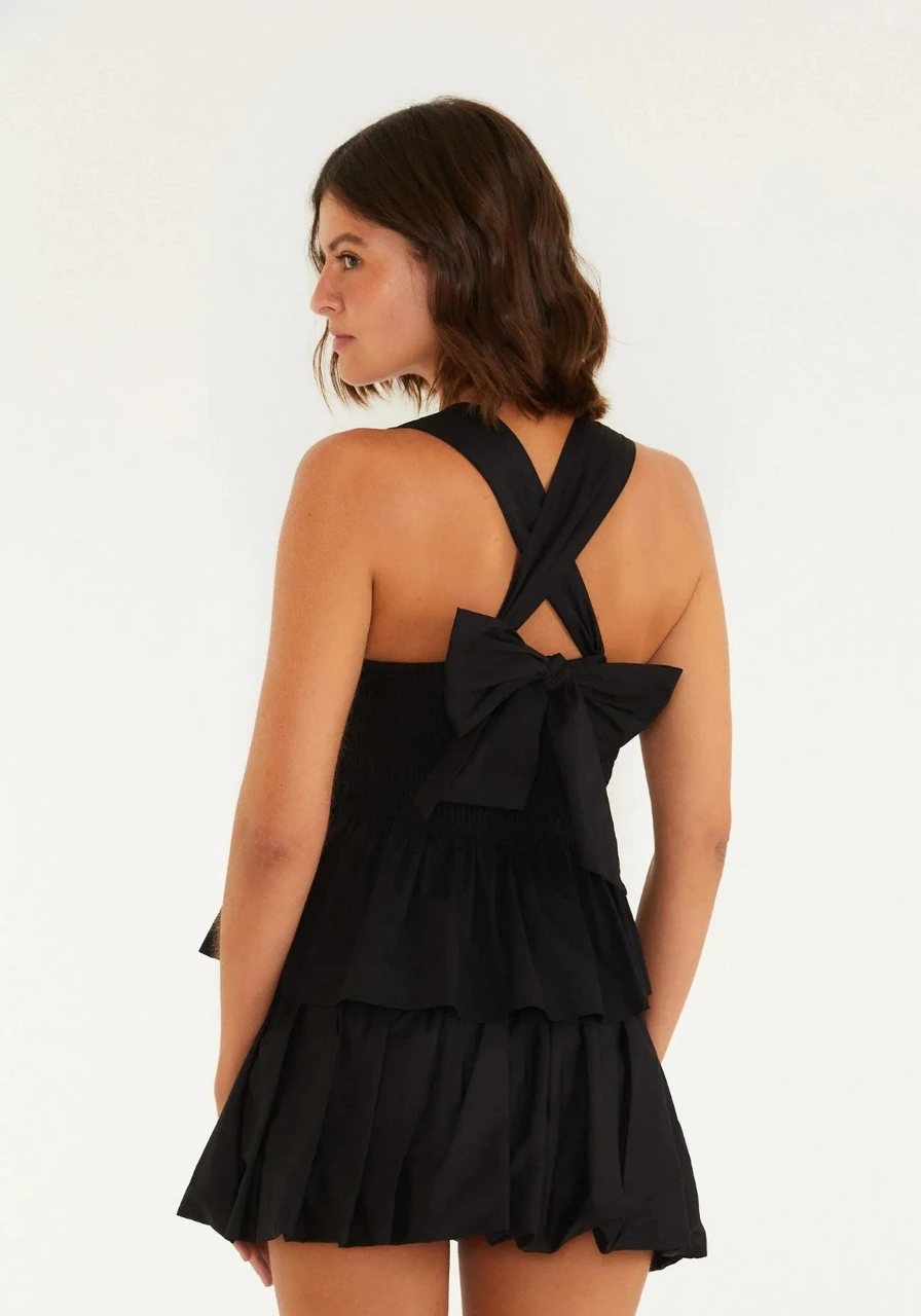 Blusa Lastex Peplum Farm Ref 14863