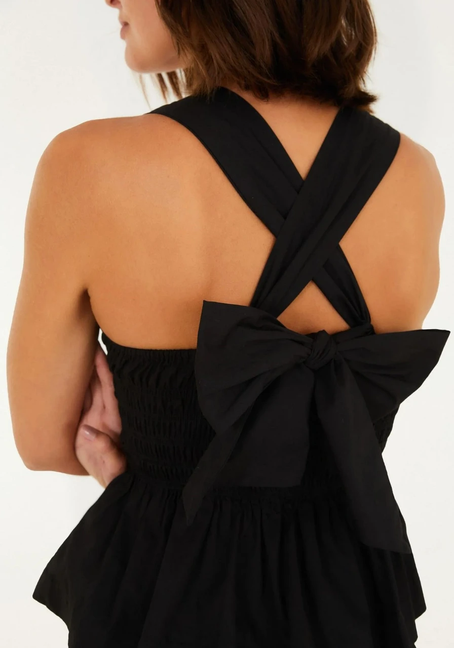 Blusa Lastex Peplum Farm Ref 14863