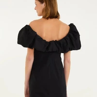 Vestido Curto Bufante Preto Farm Ref 14900 - imagem 1