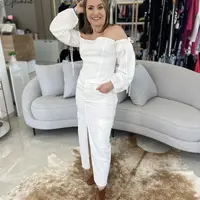 Saia Midi Em Sarja Fenda Sommer - imagem 3