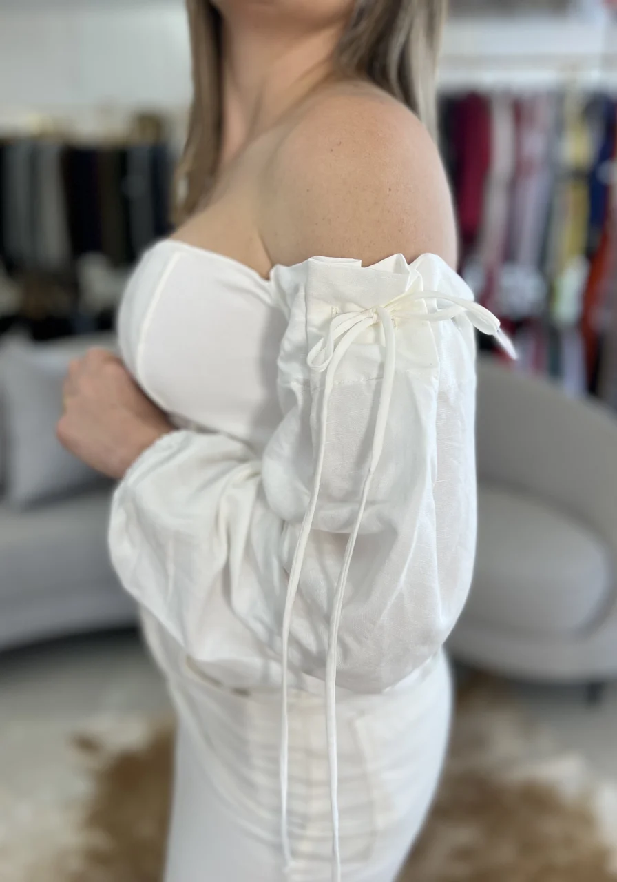 Blusa Linho Ombro A Ombro Sommer