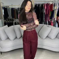 Calça Alfaiataria de Linho Bordo Bloodston - imagem 2