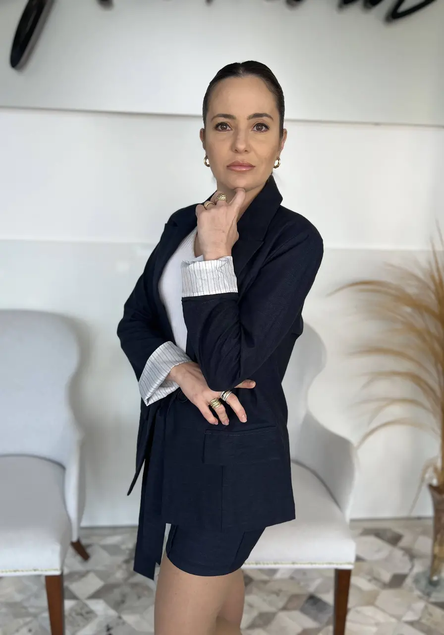 Blazer Alfaiataria Com Lapelas Sommer 