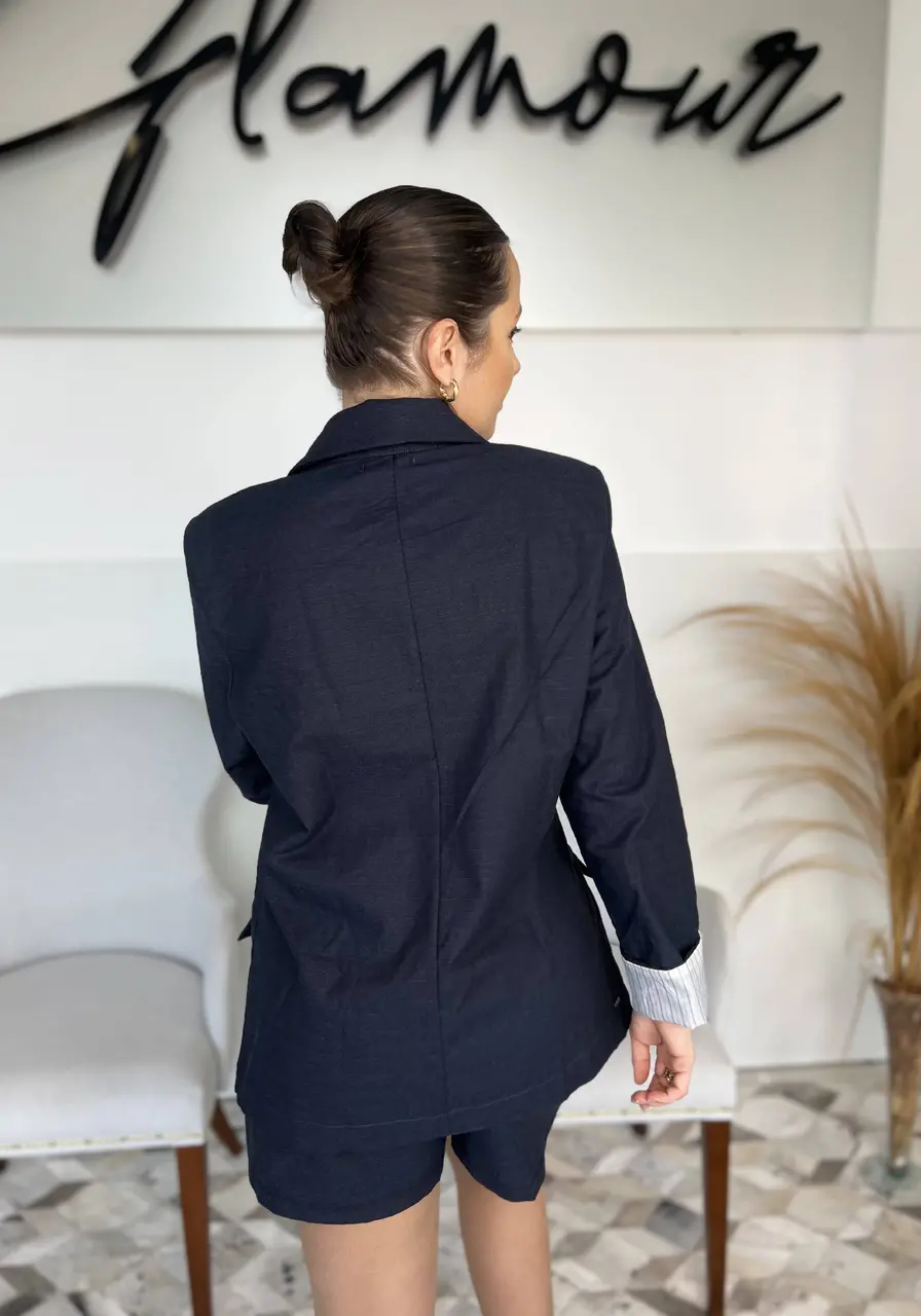 Blazer Alfaiataria Com Lapelas Sommer 