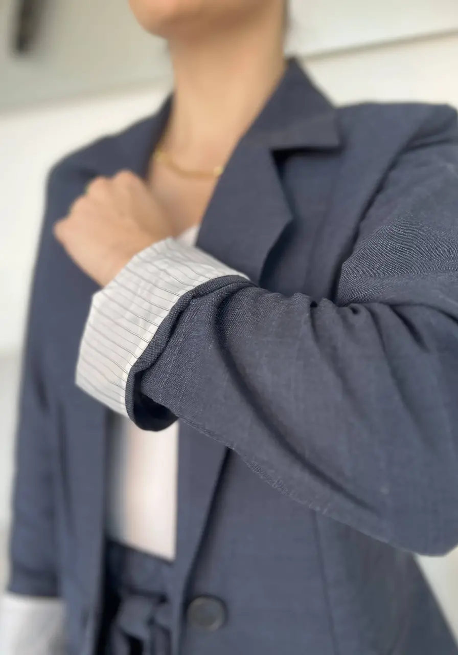 Blazer Alfaiataria Com Lapelas Sommer 