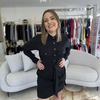 Vestido Curto Com Bolso Cargo - imagem 1