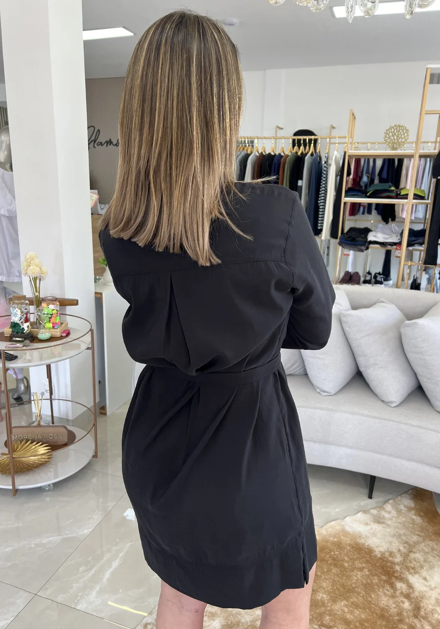 Vestido Curto Com Bolso Cargo