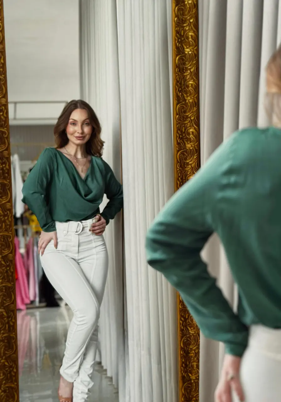 Calça Skinny Isabelli Cós Alto Off White