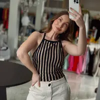 Blusa Tricot Listrado Cava Francesa - imagem 4