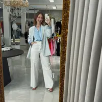 Blazer Alongado Em Crepe Cinza - imagem 2