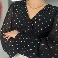 Blusa Cropped Poa Carlota Costa - imagem 1