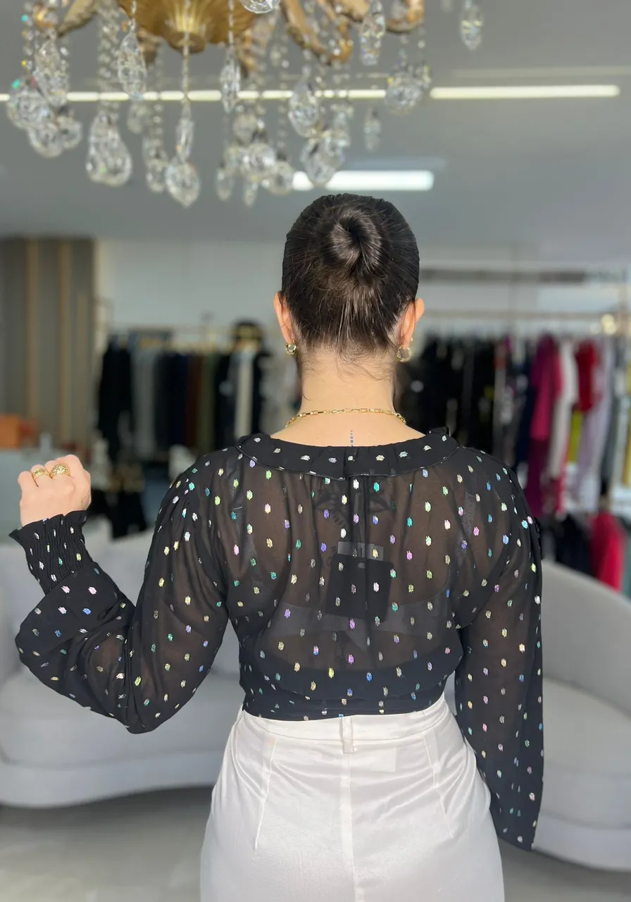 Blusa Cropped Poa Carlota Costa