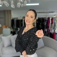 Blusa Cropped Poa Carlota Costa - imagem 3