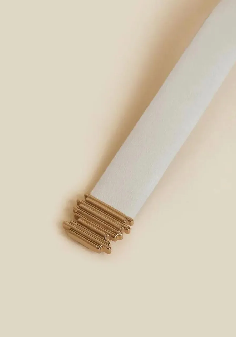 Cinto Morena Rosa Com Elástico Off White