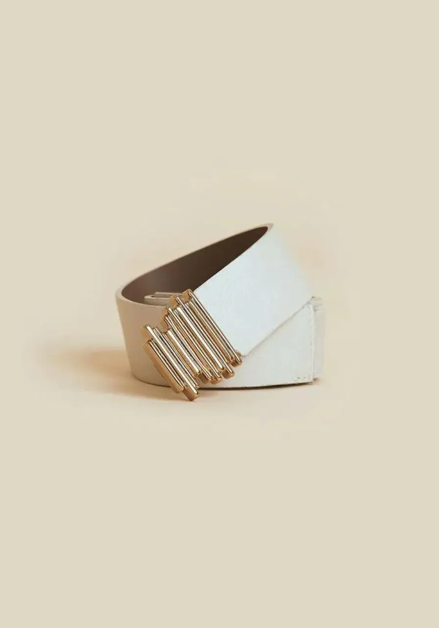 Cinto Morena Rosa Com Elástico Off White