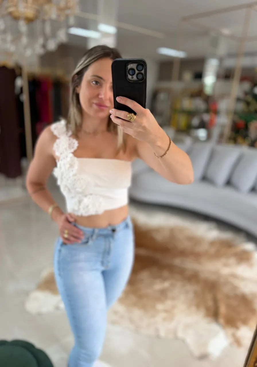 Top com aplique Carlota Costa ref 15772