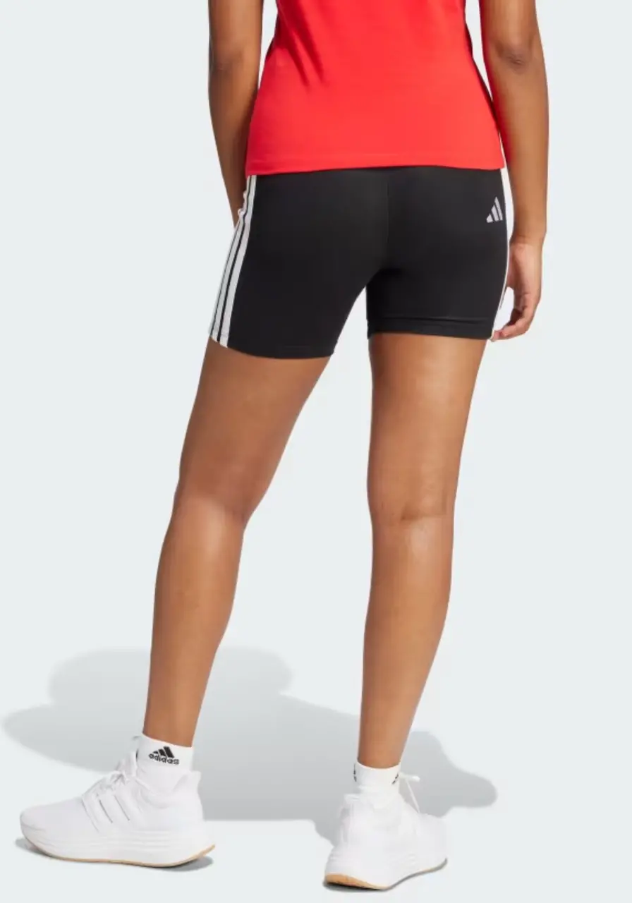 Shorts Biker Cós Alto Essentials Três Listras Adidas 