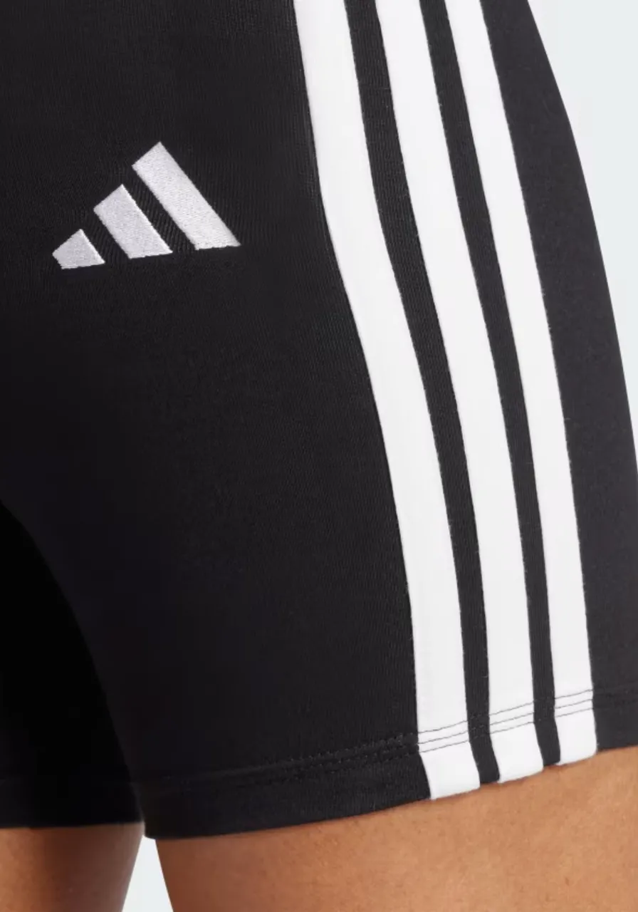 Shorts Biker Cós Alto Essentials Três Listras Adidas 