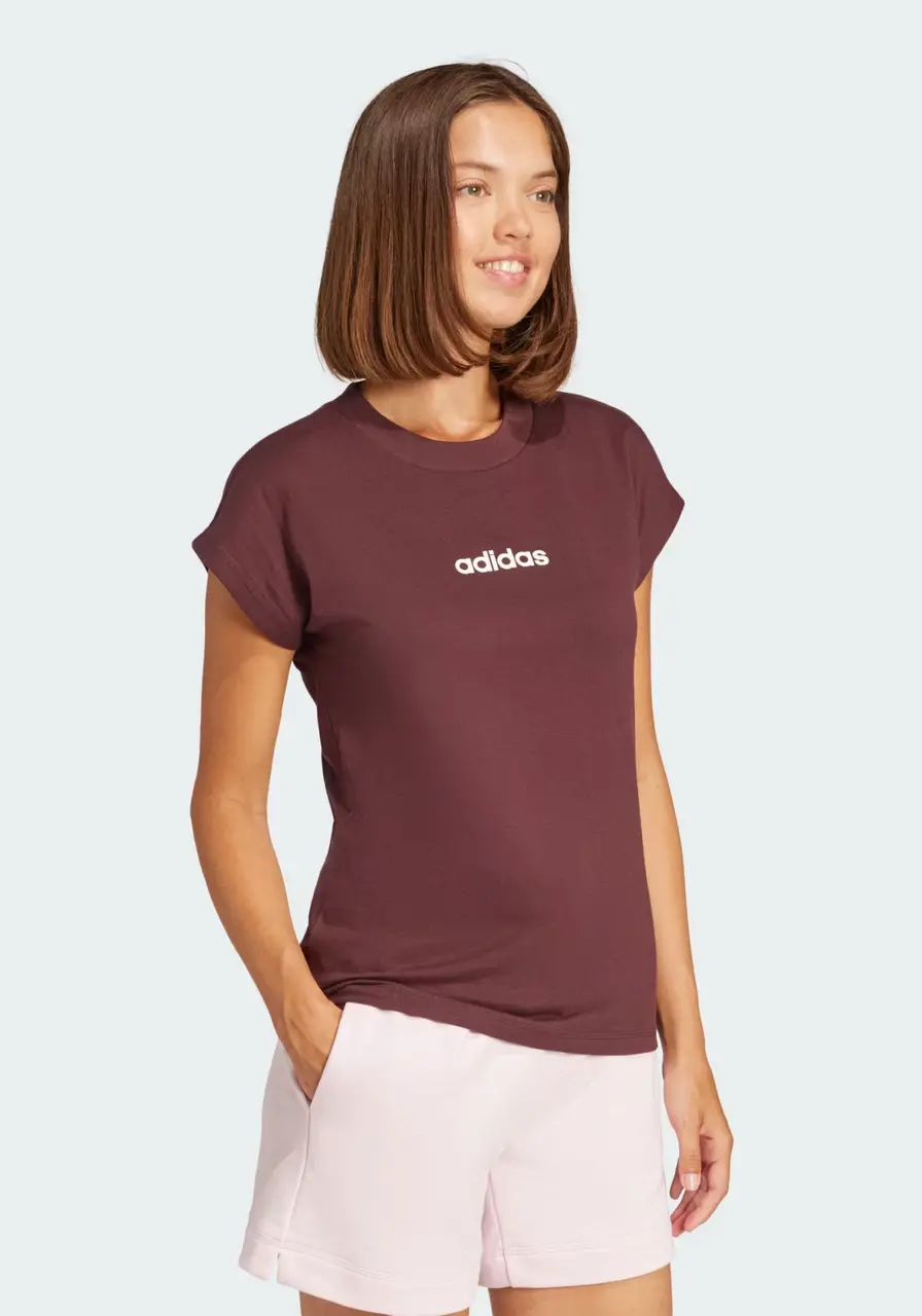 Camiseta Algodão Essentials Linear Adidas 