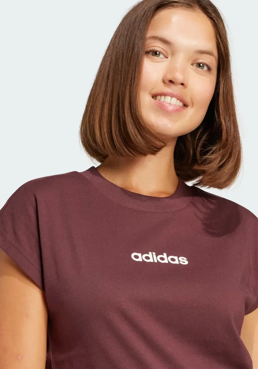Camiseta Algodão Essentials Linear Adidas 