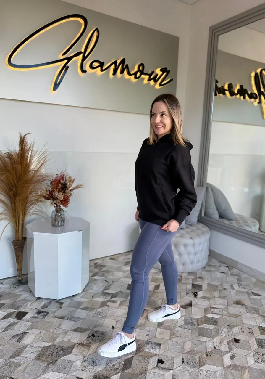 Moletom Preto Feminino Adidas Ref 14253