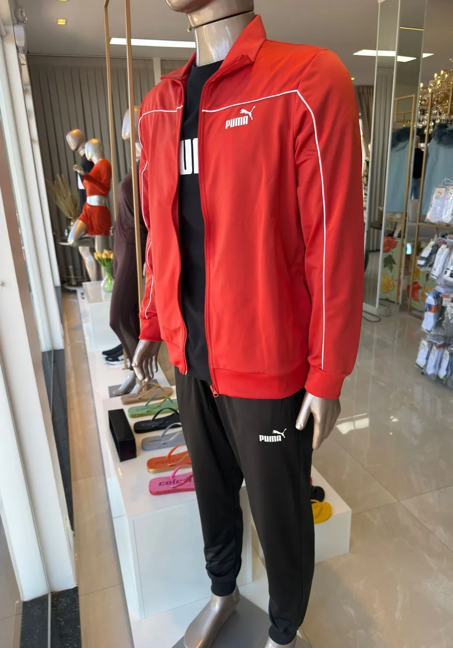 Conjunto Agasalho Poly Piping Suit Red Fire ref 13633