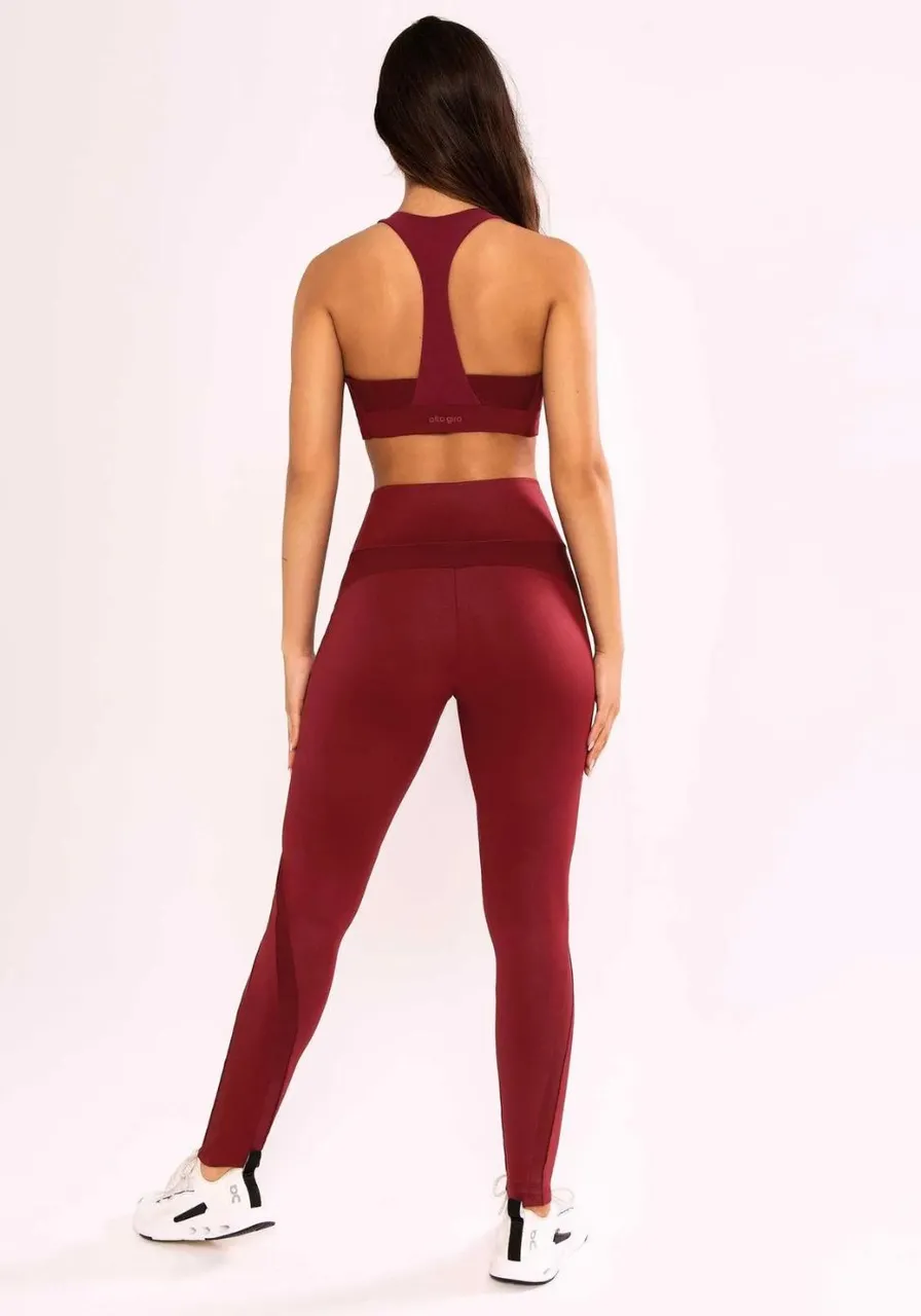 Legging Couro Ecológico Recortes Foscos