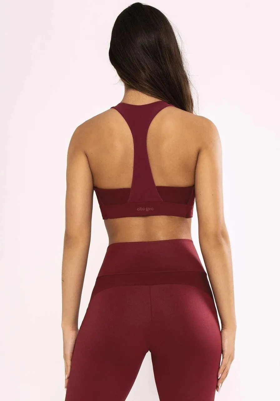 Top Couro Ecológico Costas Nadador