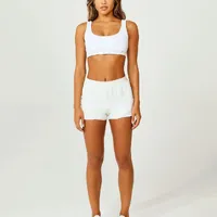 Shorts Sobreposto Franzido Na Lateral Alto Giro - imagem 2