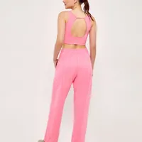 Calça Moletom Barra Reta Rosa Barbie - imagem 2