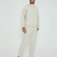 Calça Moletom Barra Reta Bege - imagem 1