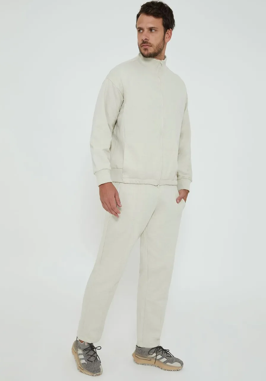 Calça Moletom Barra Reta Bege