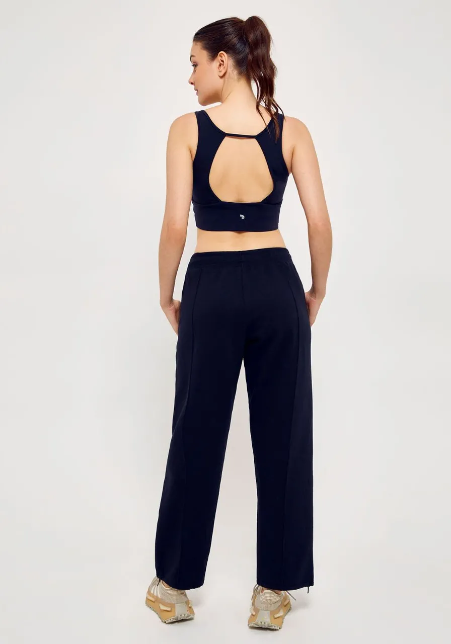 Calça Moletom Barra Reta Preto