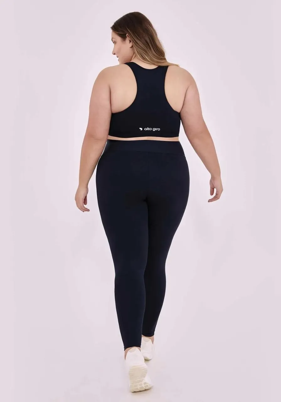 Legging Eterna Cos Alto Sustentação Plus Size Alto Giro