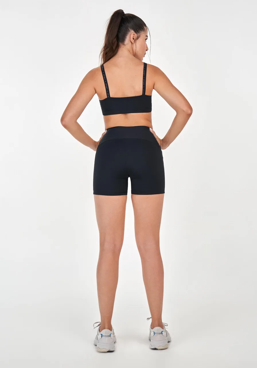 Bermuda Elástico Personalizo Alto Giro Preto