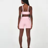 Bermuda Elástico Personalizado Alto Giro Rosa  - imagem 1