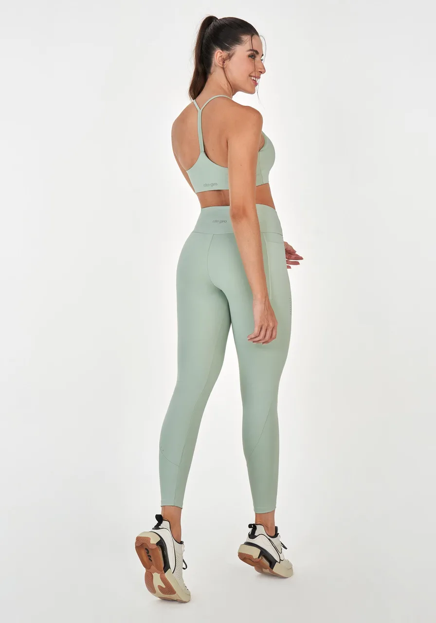 Legging Com Refletivos E Bolso Alto Giro