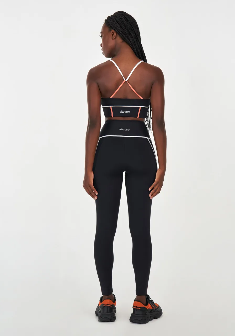 Legging Galões Com Detalhe No Cós Alto Giro