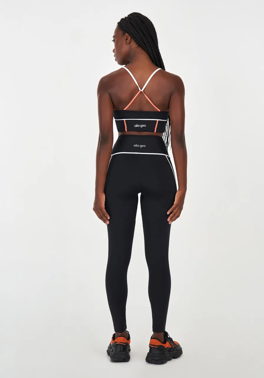 Legging Galões Com Detalhe No Cós Alto Giro