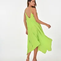 Vestido Geométrico Amplo Alto Giro Verde - imagem 1