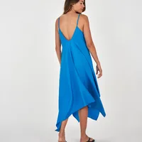 Vestido Geométrico Amplo Alto Gito Azul - imagem 1