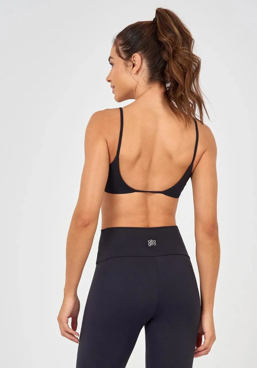 Top Eterno Liso Costas Decotada Alto Giro