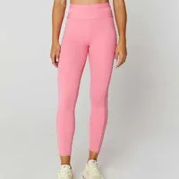 Legging 7/8 Bolsos e Recortes De Tule Rosa - imagem 1