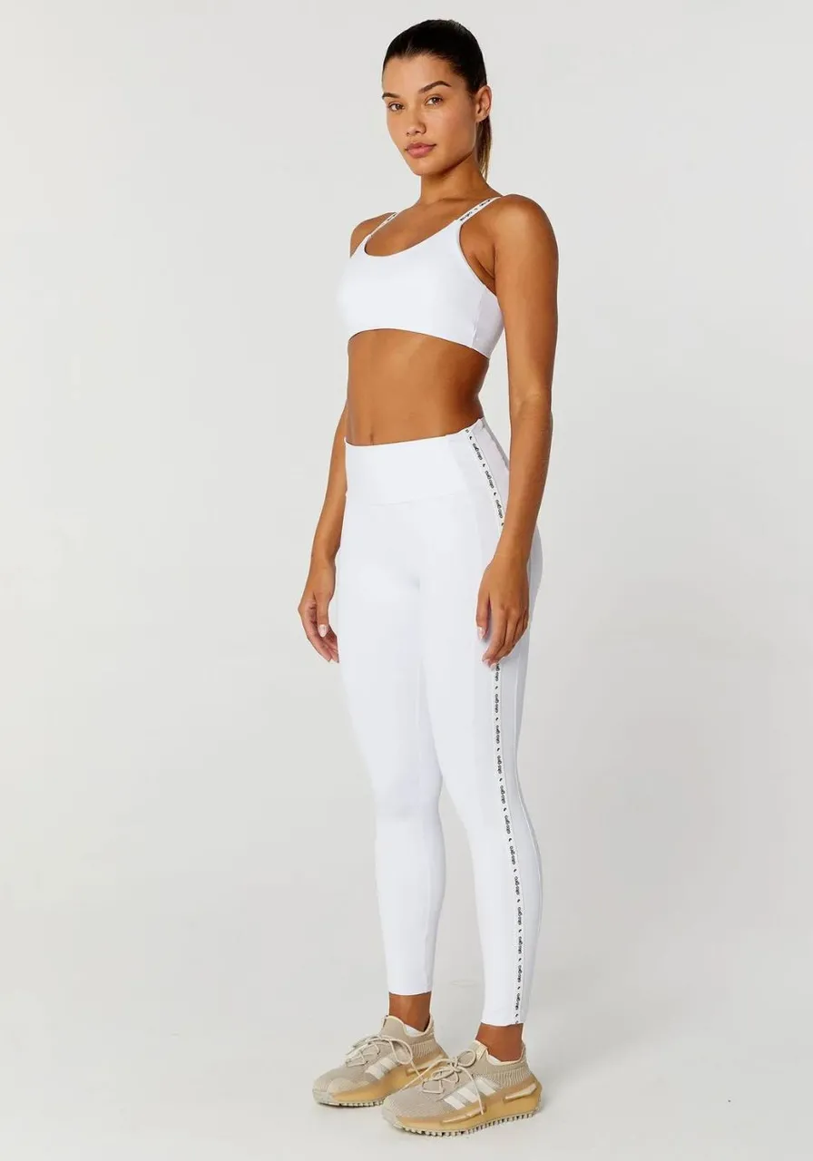 Legging Elástico Personalizado Branco 
